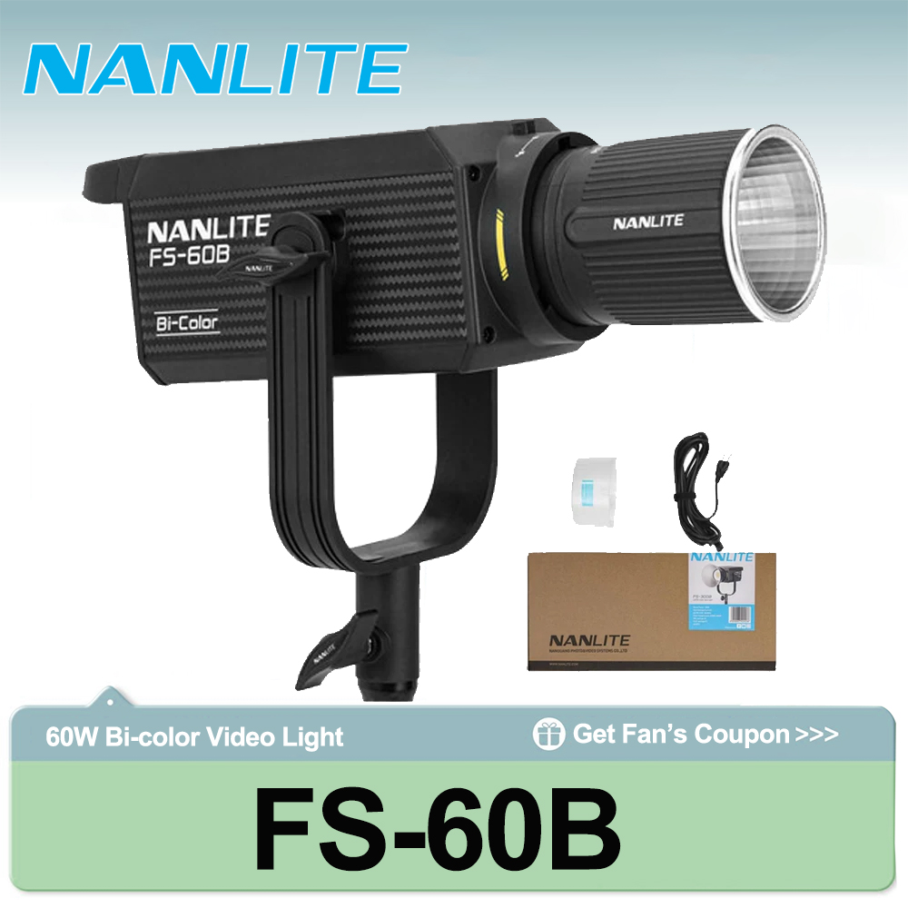Outdoor Lighting For Photography - Nanlite FS-60B 70W Luce Spotlight Bicolore