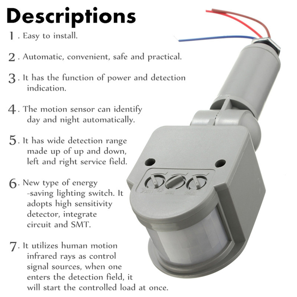 Sensore di movimento a LED 220 - Outdoor Lighting Timer Switch recensione e prezzo
