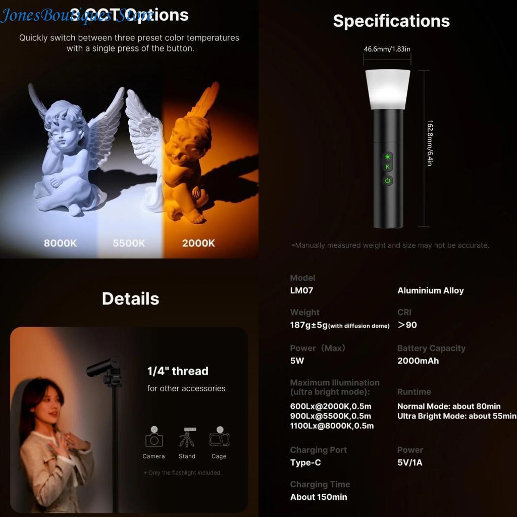 LM07 Videotografia Flashlight  - Outdoor Lighting For Photography recensione e prezzo