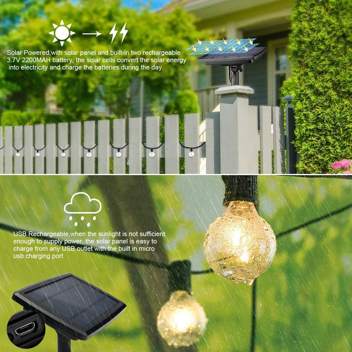 100/50/25ft solare Led stringa - Outdoor Lighting Under Pergola recensione e prezzo