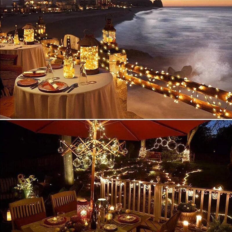 100 LED Solar Fairy impermeabi - Outdoor Lighting Under Pergola recensione e prezzo